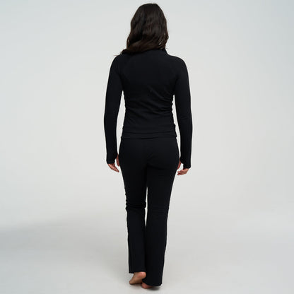 Cotton Body Fitted Zipper Jacket