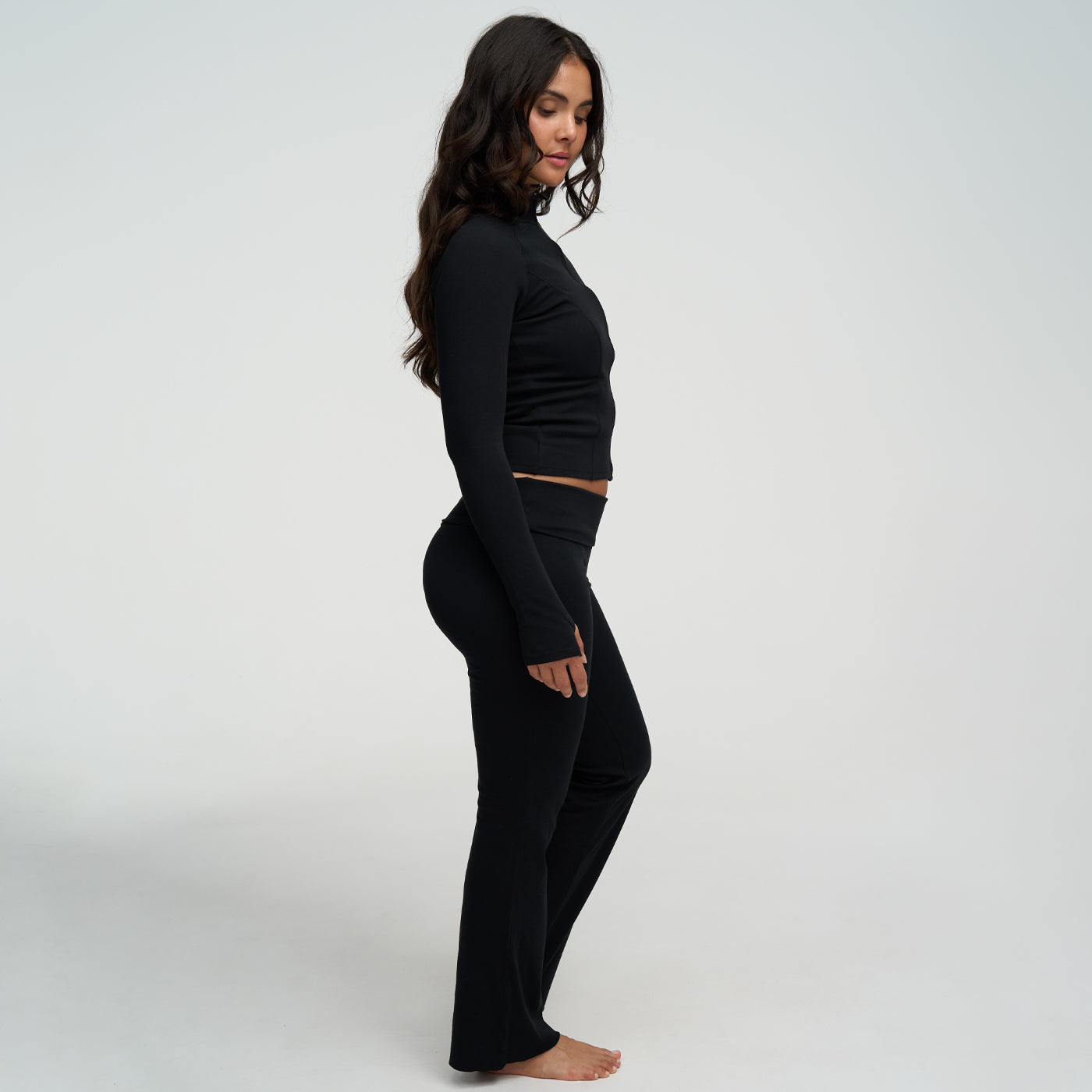 Cotton Body Fitted Zipper Jacket