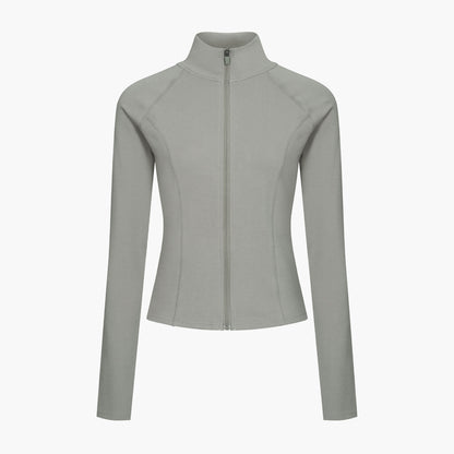 Cotton Body Fitted Zipper Jacket