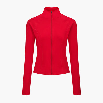 Cotton Body Fitted Zipper Jacket