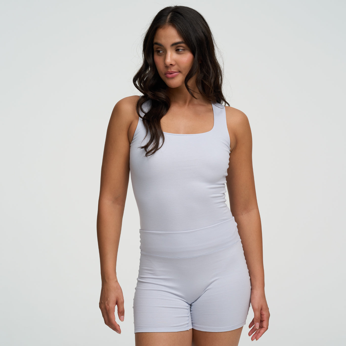 Cotton High-Waist Shorts