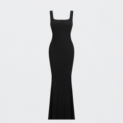 Ribbed tank top maxi dress