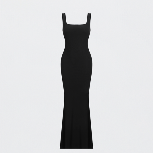 Ribbed tank top maxi dress