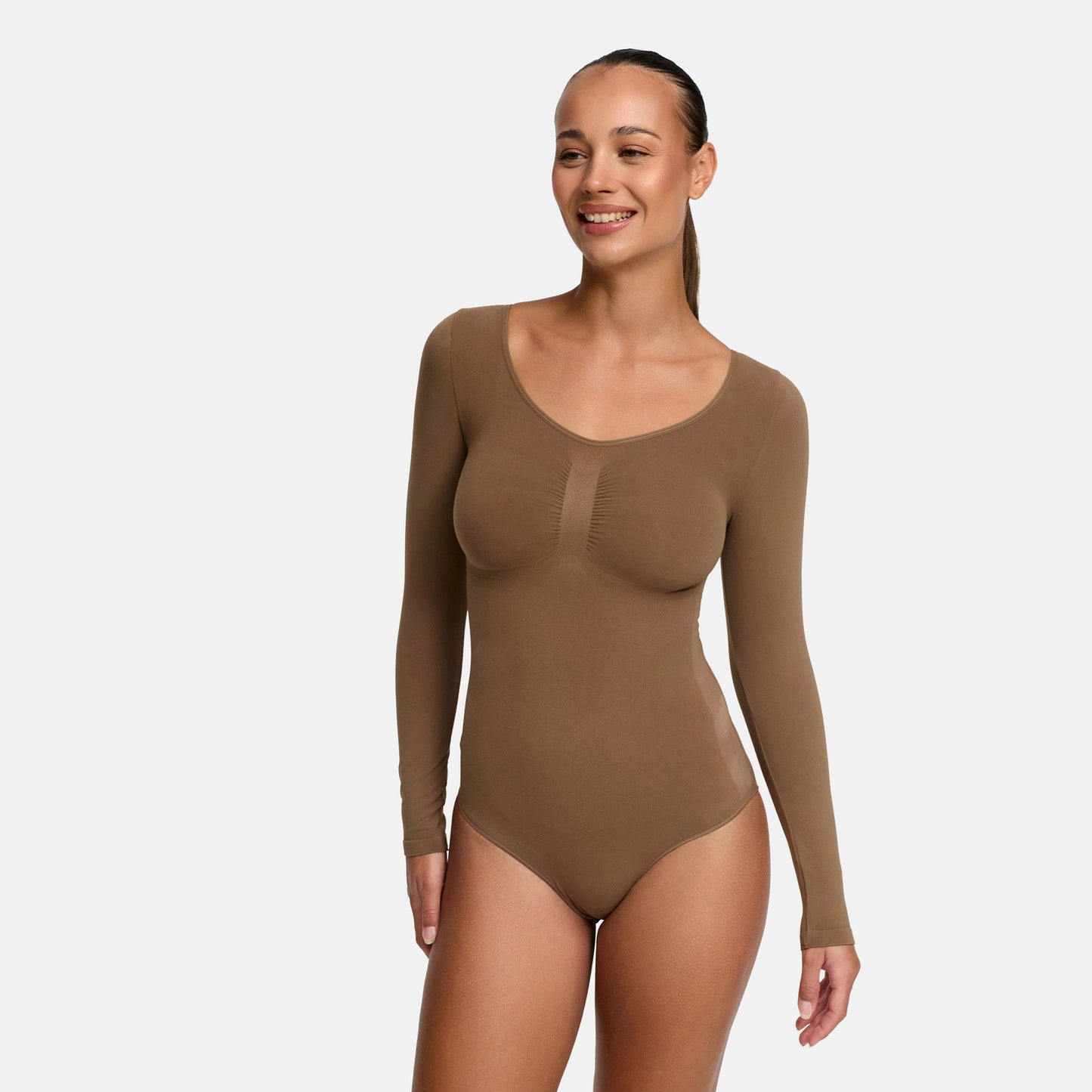 Bodysuit Sculpting Shapewear longsleeve with string - Secret Sale (#2)