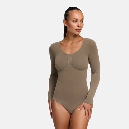 Bodysuit Sculpting Shapewear longsleeve with string - Secret Sale (#2)