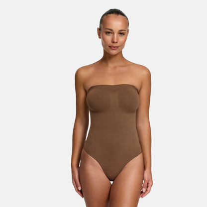 Strapless bodysuit sculpting shapewear with thong - Secret Sale