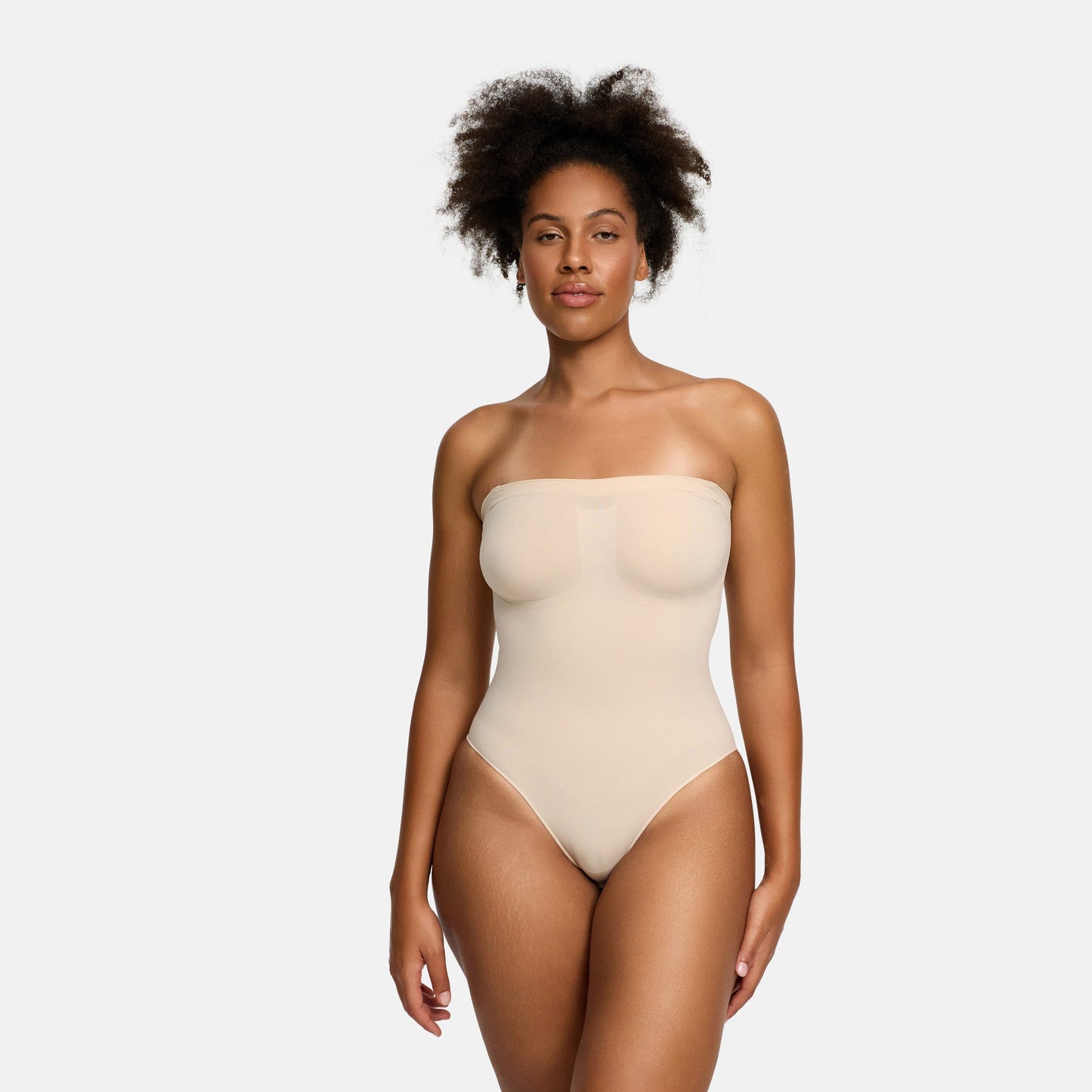 Strapless bodysuit sculpting shapewear with thong - Secret Sale