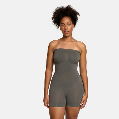 Strapless bodysuit sculpting shapewear with shorts - Secret Sale