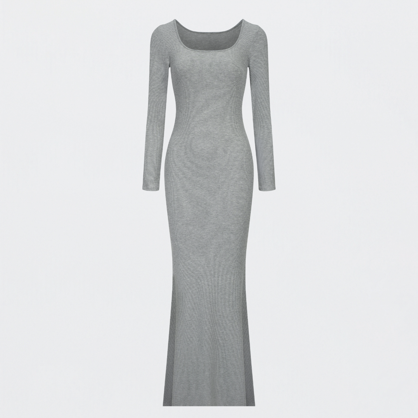 Ribbed long sleeve maxi dress - Secret Sale