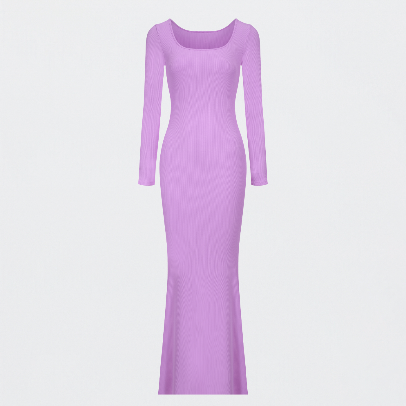 Ribbed long sleeve maxi dress - Secret Sale