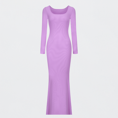 Ribbed long sleeve maxi dress - Secret Sale