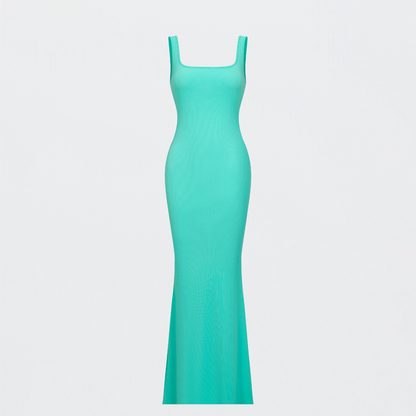 Ribbed tank top maxi dress